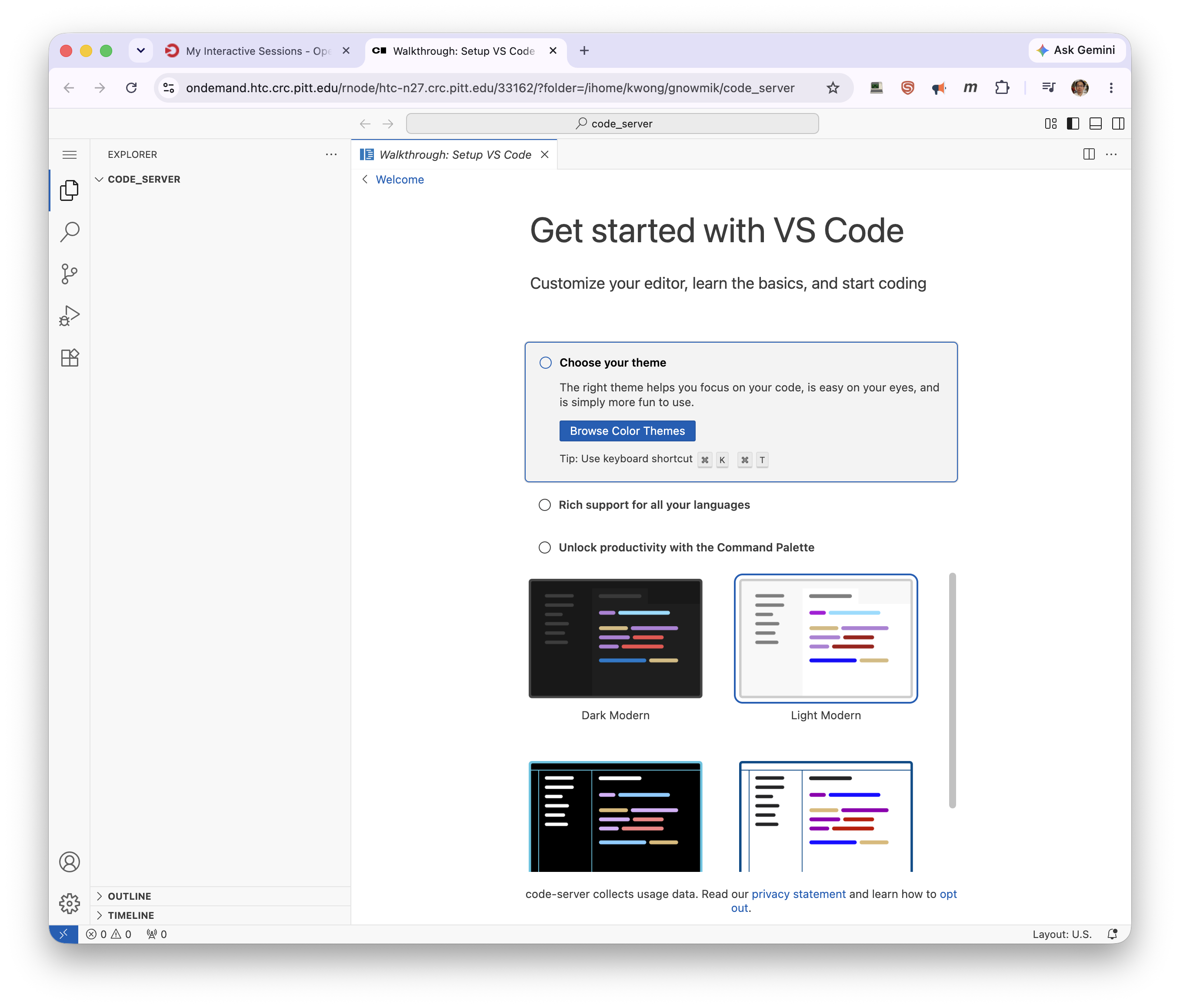 VS Code GUI