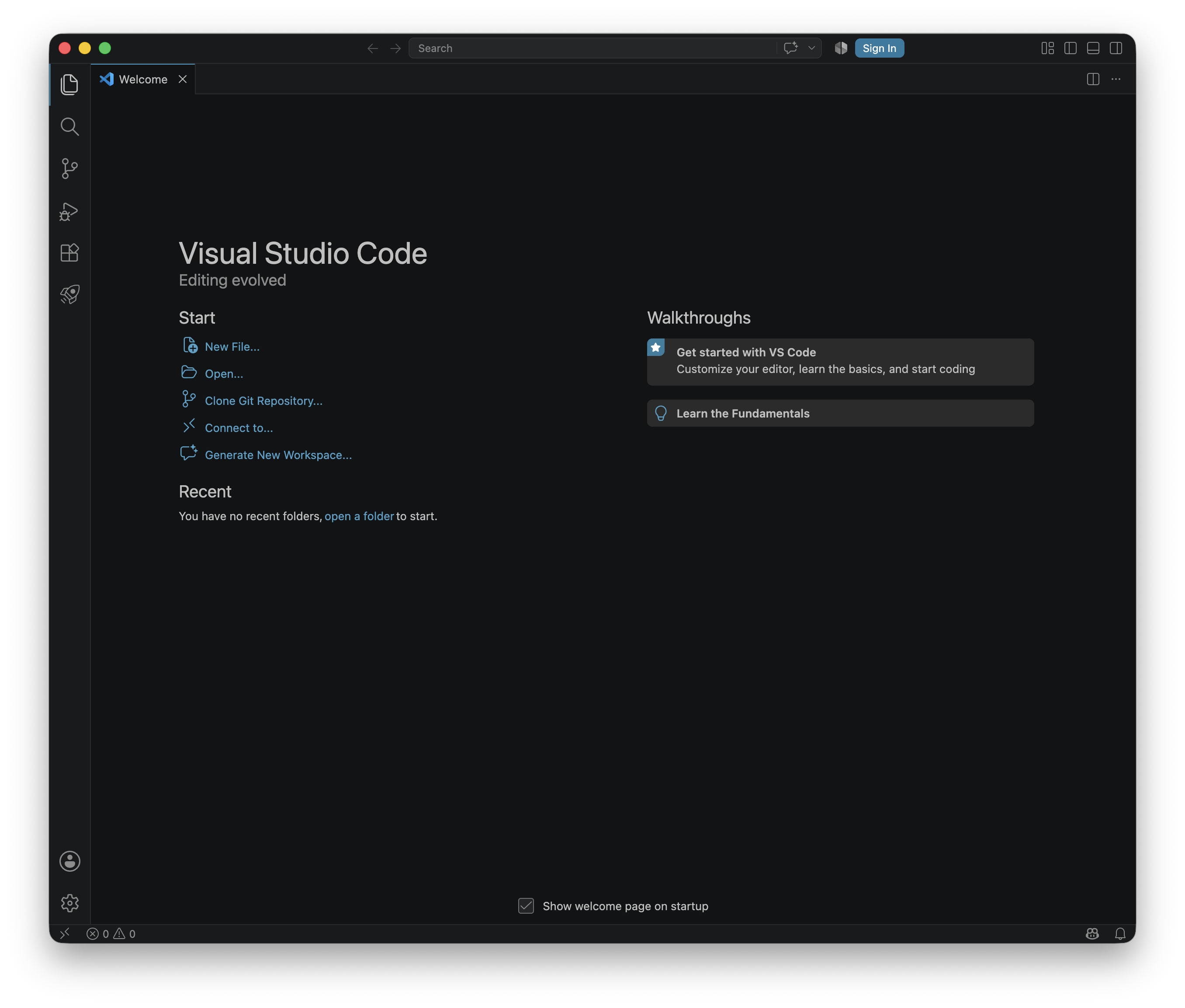 vscode dashboard